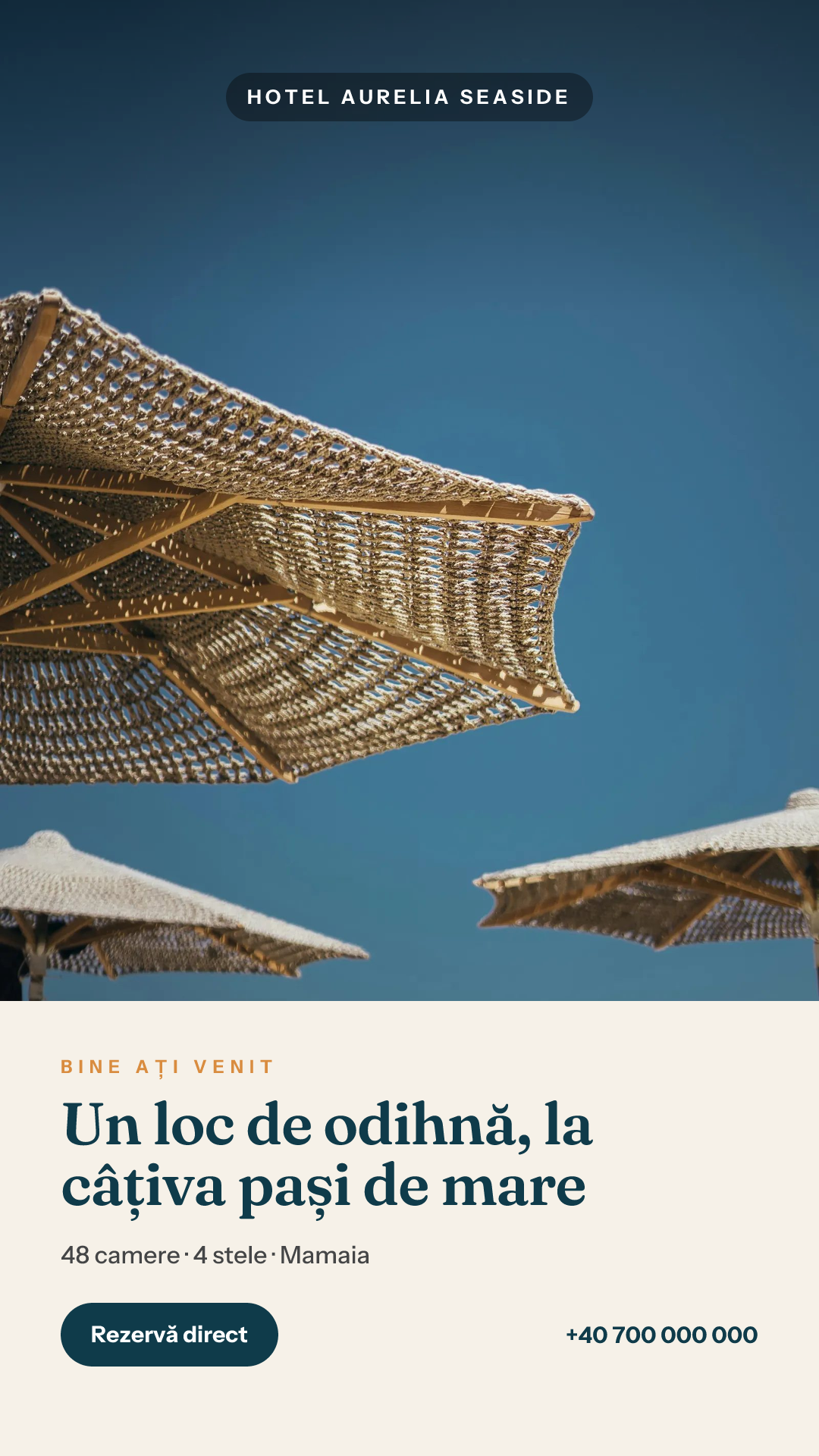 Camera zilei, cu îndemn la rezervare directă